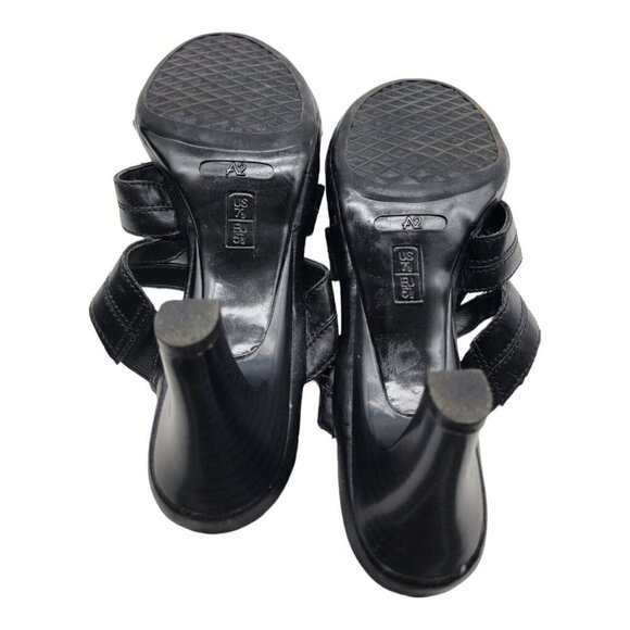A2 AEROSOLES ROTUNDA Sandals Womens Sz 7.5M Strappy Black Slip On Shoes - Picture 10 of 10